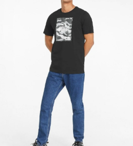 Puma Box Logo Camo Erkek Tişört